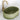 Vasque en beton vert ovale