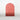 Credence en beton rouge grenat en forme d'arche