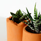 Terracotta colored concrete plant pots - DUO